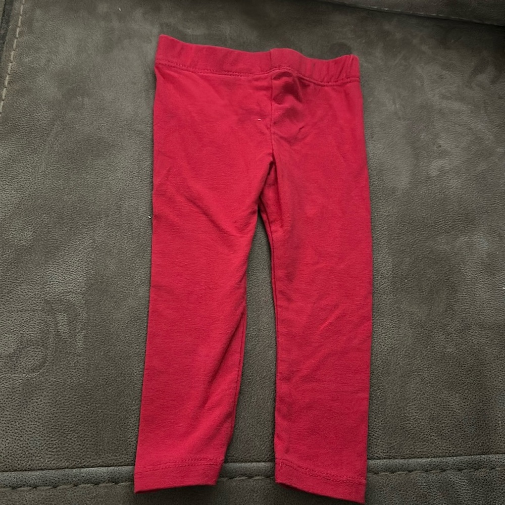 Infant girl red leggings